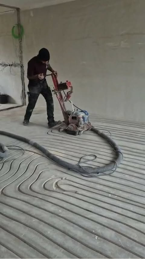 Bodenfräsen Arbeitsfortschritt